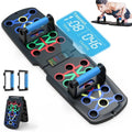 Push up Board with Automatic Count, Portable Multi-Function Foldable 10 in 1 Push up Bar, Push up Handles for Floor,Professional Push up Strength Training Equipment with Timer